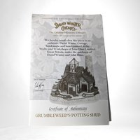 David Winter Cottages Grumbleweed's Potting Shed 1995 Signed