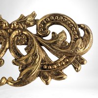 Vintage Gold Tone Filigree Brooch - Ornate Metalwork, Statement Jewelry
