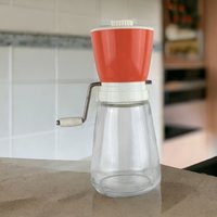 Vintage Federal Glass Nut Grinder, Orange or Blue Top, Your Choice