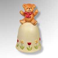 1979 Enesco Rigglets Ceramic Bell with Bear