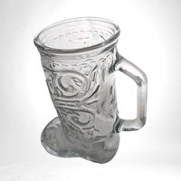 Vintage Glass Cowboy Boot Mug