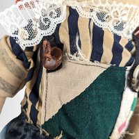 Vintage Folk Art Country Folk Signed 22" Raggedy Ann Doll