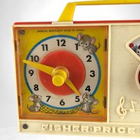 1971 Fisher Price Hickory Dickory Dock Wind Up Musical Clock