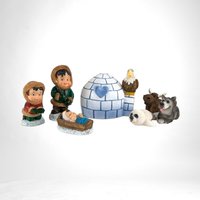 Vintage Alaskan 7 Piece Nativity Set