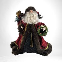 Vintage San Francisco Music Box Musical Display Santa | Holiday Decor | Collectible Christmas Figurine | Whimsical Home Accent