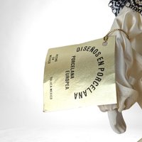 Vintage Black and White Porcelain Clown Shelf Sitter (6 1/2")