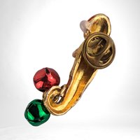 Vintage Metal Santa Pin