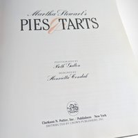 1985 Martha Stuart Pies and Tarts Cookbook, Hardcover