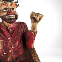 Vintage Ron Lee Hobo Clown in Bathtub Sculpture, Poor Condition