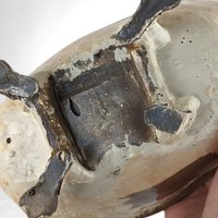 Vintage Ron Lee Hobo Clown in Bathtub Sculpture, Poor Condition