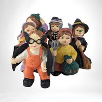 Vintage Lighted Munchkin 4 Piece Halloween House, With Extra Pieces