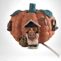 Vintage Lighted Munchkin 4 Piece Halloween House, With Extra Pieces