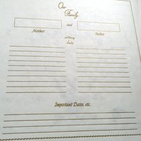 1963 Our Family, Family Record Plan Photo Album