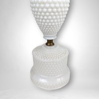 Hobnail Vintage Milk Glass Lamp