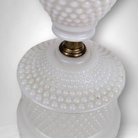 Hobnail Vintage Milk Glass Lamp