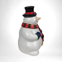 Vintage Boston Warehouse Musical Snowman Cookie Jar, Needs New Battery