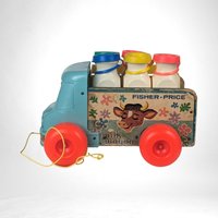 1965 Fisher Price Milk Wagon Pull Toy