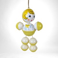 Vintage Sanitoy Plastic Rattle Doll, Crib Toy