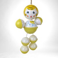 Vintage Sanitoy Plastic Rattle Doll, Crib Toy