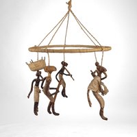 Vintage African Banana Leaf Mobile Decor