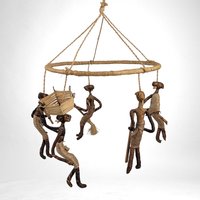 Vintage African Banana Leaf Mobile Decor