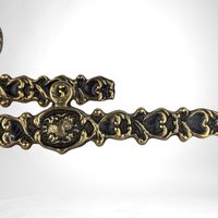 Vintage Brass Bell Pull Hanger Set