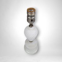 Hobnail Vintage Milk Glass Lamp