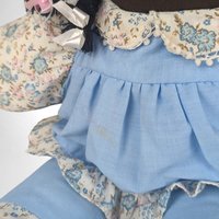 Vintage Rag Doll with Blue Dress