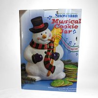 Vintage Boston Warehouse Musical Snowman Cookie Jar, Needs New Battery