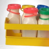 1965 Fisher Price Milk Wagon Pull Toy