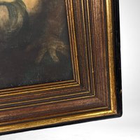 Vintage Print of Angel Michael Defeating Lucifer, 17x13" Framed