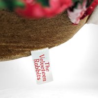Vintage 14-Inch Plush Velveteen Rabbit - Adorable Christmas Decor, Soft Holiday Toy, Gift for Rabbit Lovers and Collectors