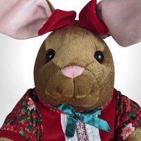 Vintage 14-Inch Plush Velveteen Rabbit - Adorable Christmas Decor, Soft Holiday Toy, Gift for Rabbit Lovers and Collectors