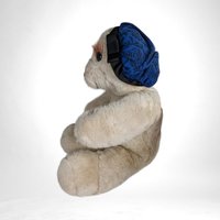 Vintage Chosun 13" Plush Bear with Blue Hat - Soft, Cuddly, and Collectible