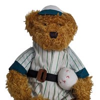 Vintage Russ Berrie Robbie Baseball 7 1/2" Plush Bear