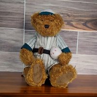 Vintage Russ Berrie Robbie Baseball 7 1/2" Plush Bear