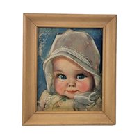 Pair of Vintage Charlotte Becker and Maud Tousley Raised Baby Prints (6.25" x 5.25")