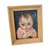 Pair of Vintage Charlotte Becker and Maud Tousley Raised Baby Prints (6.25" x 5.25")