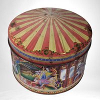 Vintage Carousel Metal Tin