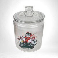 Vintage Anchor Hocking Snowden and Friends Raggedy Ann and Andy Clear Glass Cookie Jar