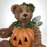 Vintage Halloween Teddy Bear and Ghost Light