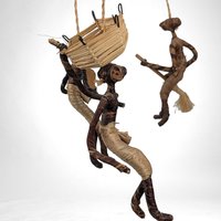 Vintage African Banana Leaf Mobile Decor