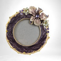 Vintage Ashleigh Manor Enamel 3x3" Photo Frame, Paint Chip