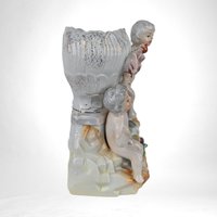 Vintage Porcelain Cherub Planter Vase