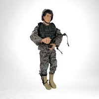 1990s Hasbro GI Joe Action Figure Camo Outfit with Accessories