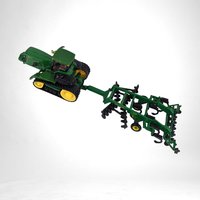 Vintage ERTL John Deere Tractor and Mulcher Set | Collectible Die-Cast Toy | Perfect for Farm Toy Enthusiasts