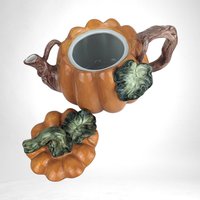 Vintage Kaldun & Bogle Ceramic Pumpkin Teapot