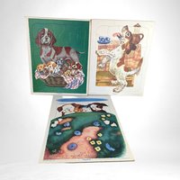 Set of 3 Vintage Playskool Dog Puzzles