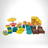 1969 Fisher Price Family Play House with Accessories