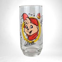 Set of 2 1985 Alvin and the Chipmunks Glasses